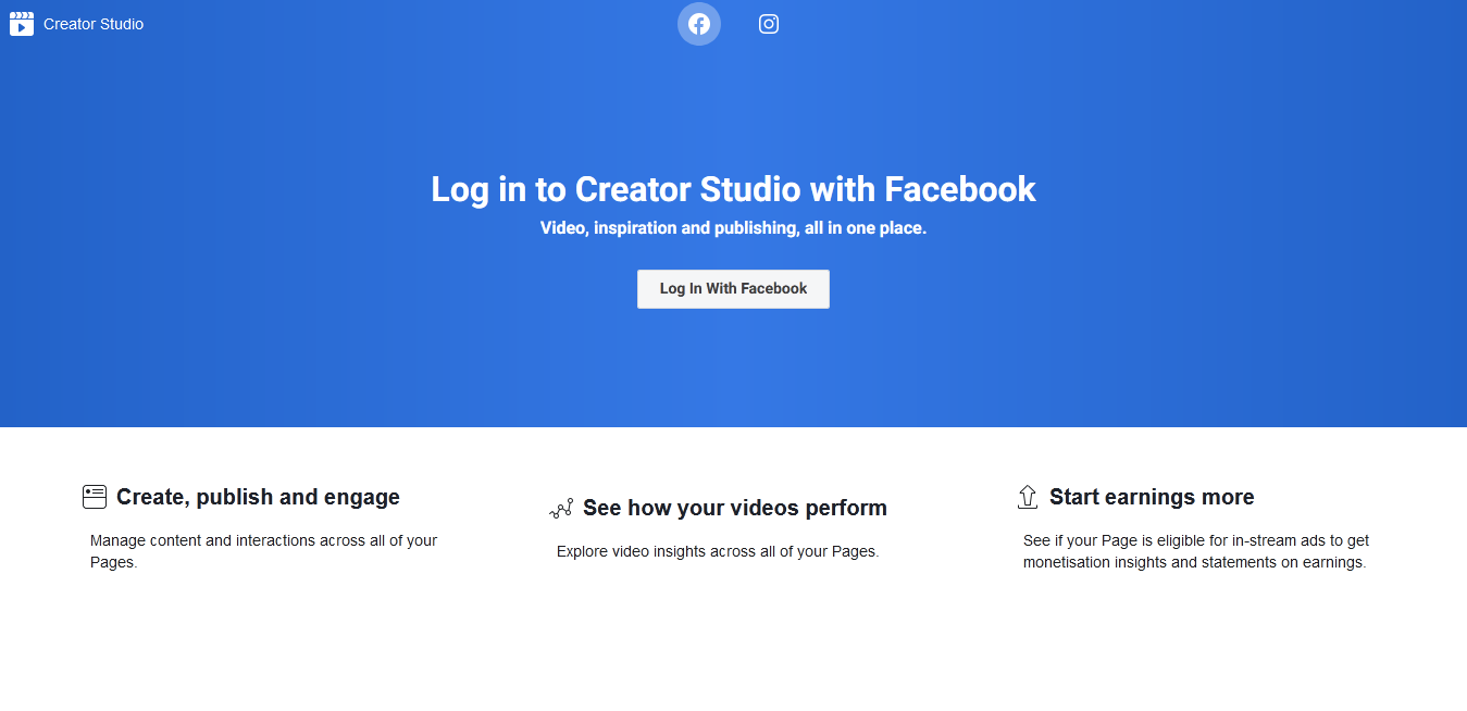 Facebook creator studio