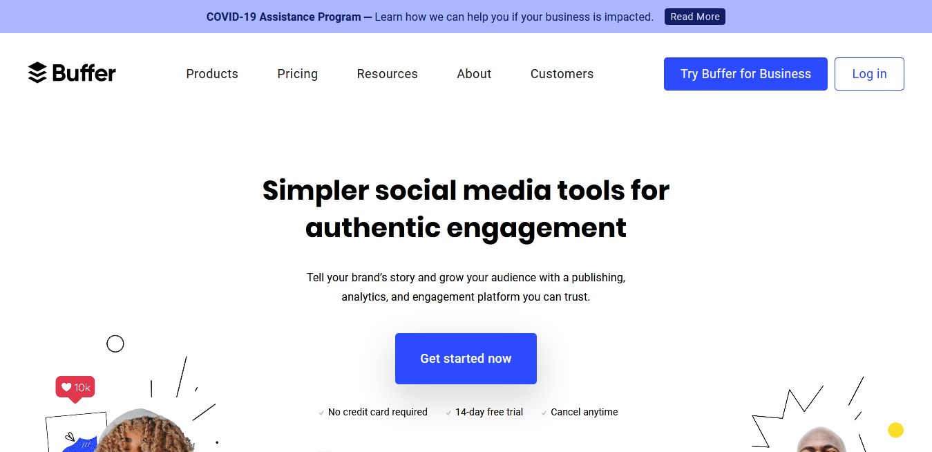 buffer-Social Media Management Tools 